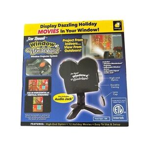 Star Shower Window Wonderland Window Projector 12 Holiday Movies Christmas Show